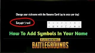 How To Add Symbols To Your Name In PUBG Mobile