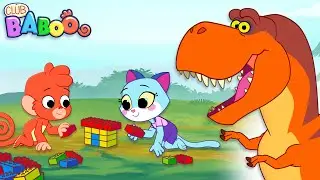 Club Baboo Building Blocks | Katy and Baboo are playing with their toys | Dinosaurs