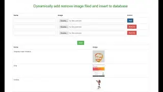 dynamically add remove image field and insert to database #php #mysql #jquery