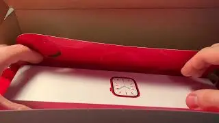 Распаковка Apple Watch S7 45 mm Product red | Доставка часов DHL с apple.com/ru