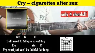 chord (Cry — cigarettes after sex) Tutorial guitar easy for beginners