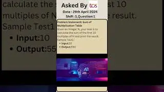 Tcs nqt coding question 20th April 2024 #tcsnqt