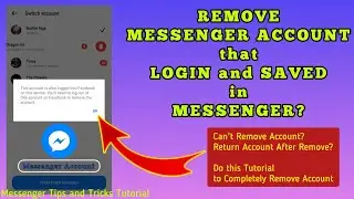 Paano tanggalin ang MESSENGER ACCOUNT na naka SAVE sa MESSENGER?