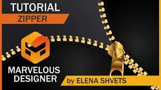 Молния / Zipper Marvelous Designer Tutorial