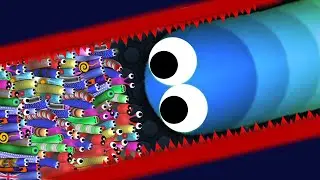 Slither.io 1 Giant Pro Snake vs A Lot of Snakes Epic Slitherio Gameplay