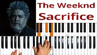 The Weeknd - Sacrifice Keyboard Chord Tutorial How to play Piano