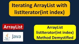 Example of listIterator(int index) method of ArrayList | Java Collection Framework