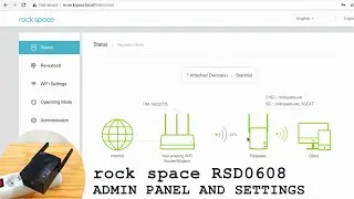 Rock Space RSD0608 Wi-Fi extender Dual Band • Admin panel login and settings overview