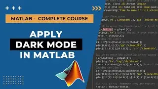 2. How to apply Dark Mode/Dark Theme in Matlab | MATLAB Tutorial for Beginners | Full Course