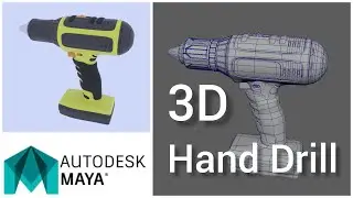 Hand Drill 3d modeling (Autodesk Maya tutorial)