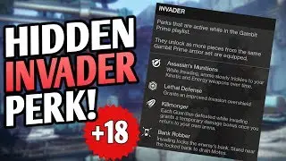 HIDDEN Gambit Prime Invader Perk at +18!  Destiny 2