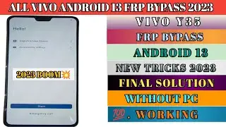 VIVO Y35 Frp Bypass New Trick Android 13 Update || All Vivo Frp Bypass Android 13 FRP New Trick 2023