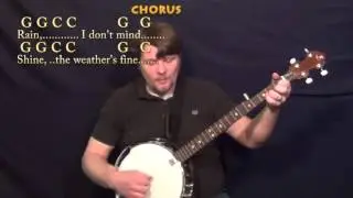 Rain (The Beatles) Banjo Cover Lesson with Chords/Lyrics