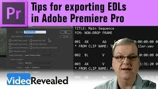Exporting EDLs from Adobe Premiere Pro