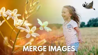 how to merge two images in gimp