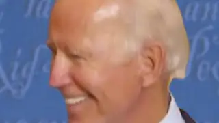 biden plays, trump dances