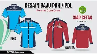 Cara Mudah Desain Baju Kerja PDH PDL dengan CorelDraw (Free CDR)