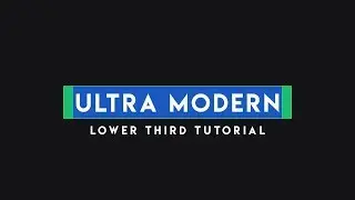 Modern Titles Tutorials #3 - After Effects CC Tutorial 2018