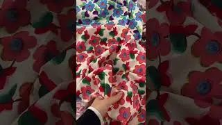 Ткань поплин с принтом. Красивый хлопковый поплин. Хлопок ткань на платье. Видеообзор поплина.