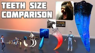 Realistic Teeth Size Comparison | bloop | godzilla |  Monster