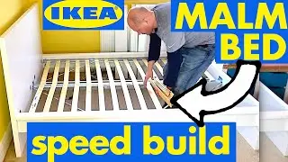 Under 8 minutes! Building an IKEA Malm bed timelapse: behind the scenes assembly!