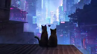 A day in the life of cats  ◍  Rainy lofi playlist