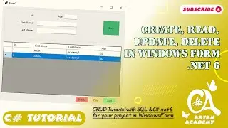 C# Create, Read, Update and Delete (CRUD) in Windows Form .NET
