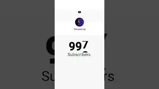 1k Subscriber Copmplate | The Learn Up 