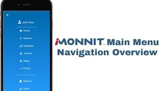 iMonnit Main Menu Navigation Overview