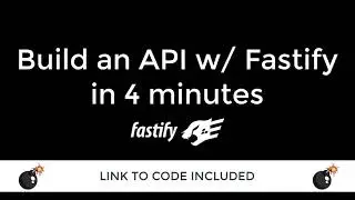 How to build a Fastify API in 4 minutes ; )