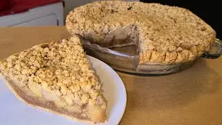 Dutch Style Apple Pie | A pie with a homemade Apple filling, bottom crust and a crumb topping