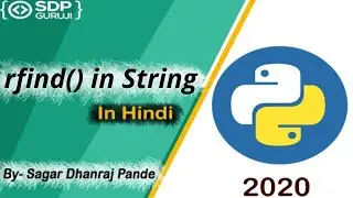 rfind Function in String #25 | Inbuilt String Function in Python | Python String Method | SDP Guruji