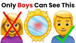 Only boys can see something in this mirror...