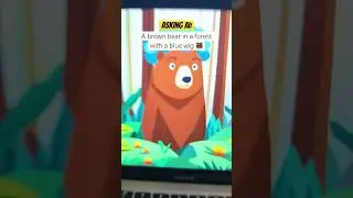 Asking AI: A brown bear in a forest with a blue wig 🐻