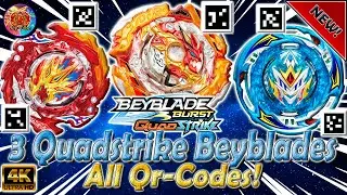 New 3 QR-CODES QuadStrike Beyblades | 3 Новых Qr-КОДОВ Бейблейдов QS - Beyblade Burst Quadstrike