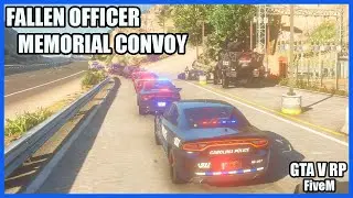 Fallen Officer Memorial Service |  Deputy Isaiah Cordero | Convoy And March | GTA V RP | FiveM CSRP