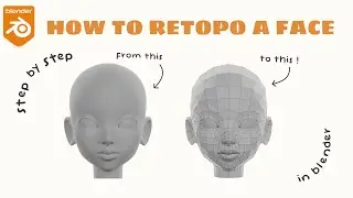 Easy way to do retopology on a face on blender (no add-on!)