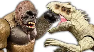 NEW Indominus Rex vs. KONG Battle! Jurassic World I REX FIGHTS King Kong & More Dino Brawls