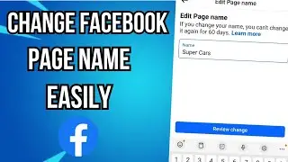 How To Change Facebook Page Name