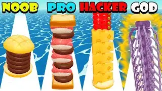 NOOB vs PRO vs HACKER vs GOD in Sandwich Runner