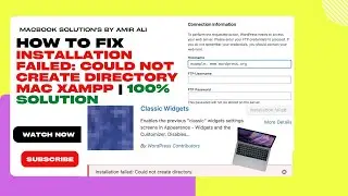 Installation failed: Could not create directory Mac Xampp | 100% Solution