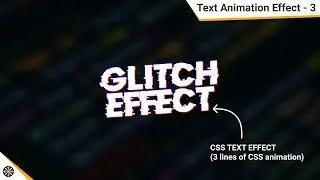 HOW TO CREATE GLITCH EFFECT IN CSS | TEXT EFFECT | cool CSS animation  | HTML