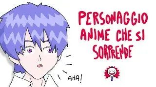 Personaggio anime che si sorprende