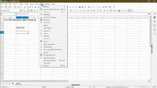 How to Turn Off Spell Check in LibreOffice Calc