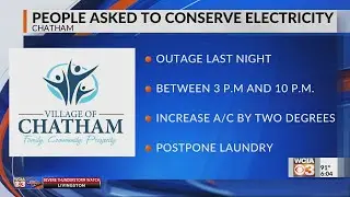 Chatham asking utility customers to conserve energy