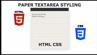 Paper Textarea Styling - HTML CSS - No JavaScript