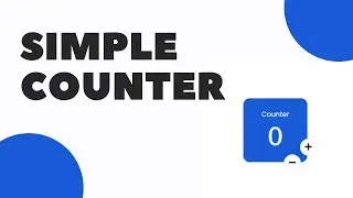 Simple Counter Using Html Css and JS || Beginner Project