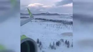 Пассажиры рейса Новосибирск-Магадан сняли видео неудачной попытки захода на посадку