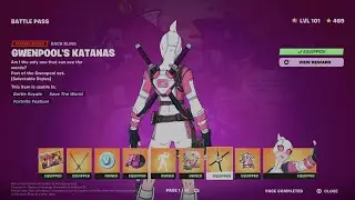 How to Unlock Gwenpools Katanas Back Bling in Fortnite | Battle Pass Rewards Page 1