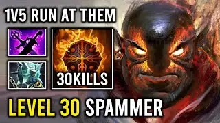 LEVEL 30 EMBER SPAMMER Unlimited Burn DPS 1v5 Fire Remnant Run At Them Dota 2